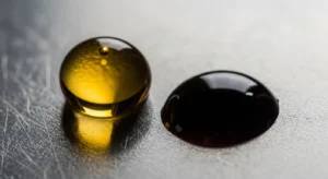 Macro comparison of synthetic oil and conventional motor oil texture