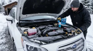 checking coolant and fluids before winter driving