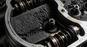 carbon buildup inside engine causing knocking sound