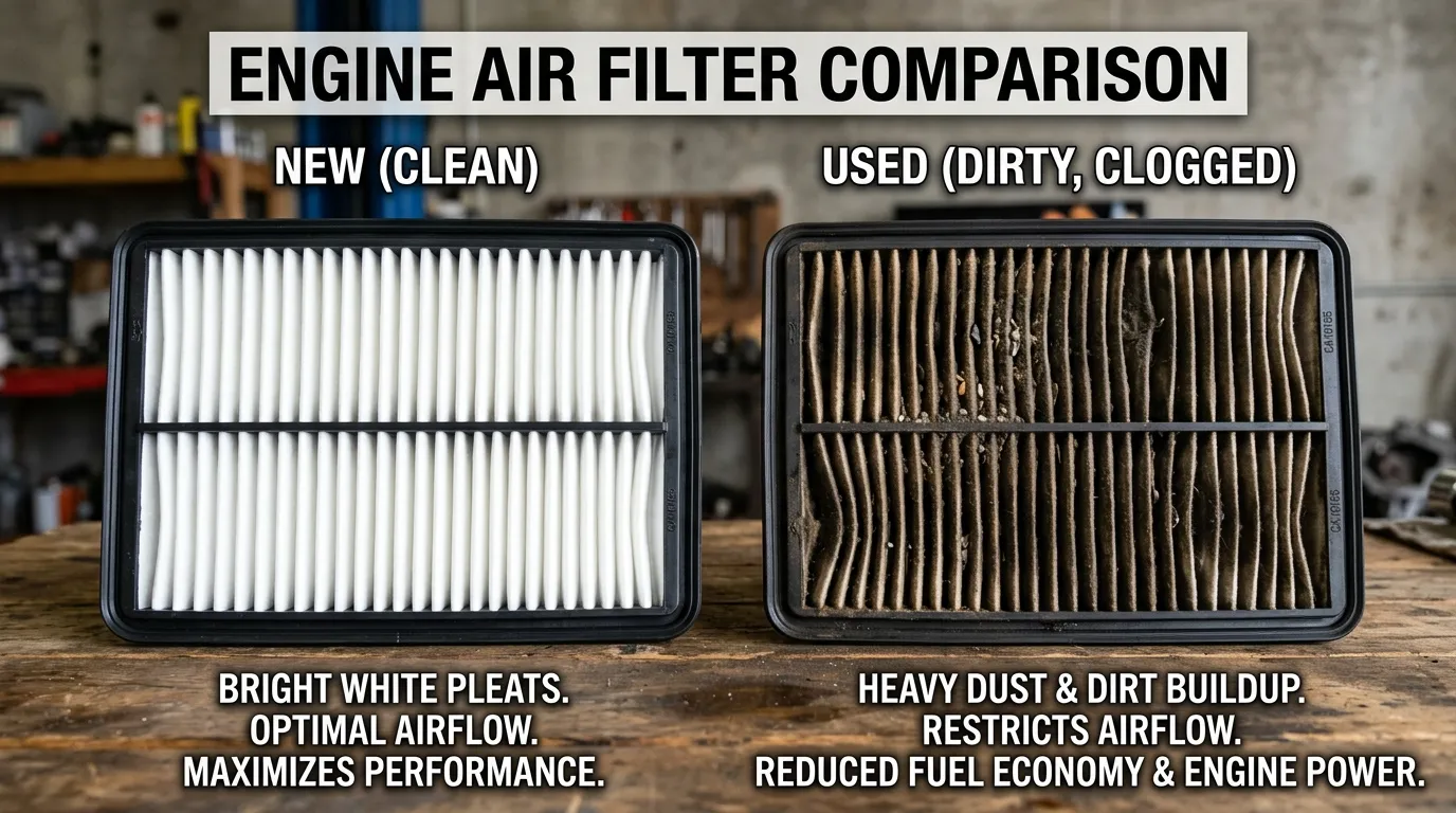 dirty air filter causing poor fuel economy and low mileage