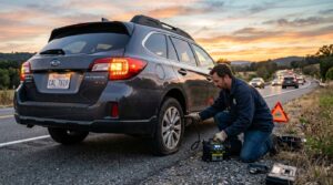 emergency tire inflator use flat tire roadside fix