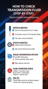 How to Check Transmission Fluid (Dipstick & Sealed Guide)