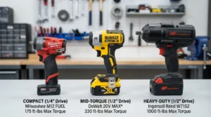 impact wrench sizes 3/8 1/2 3/4 inch comparison