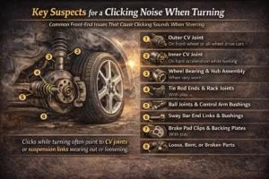 Common Causes of Clicking Noise When Turning a Car