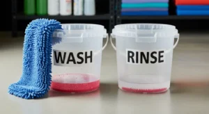two bucket method to wash car without scratching