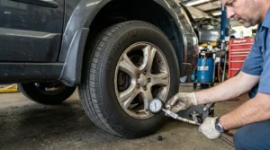 uneven tire pressure causing car pulling left or right