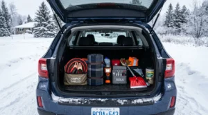 winter emergency kit items for car breakdown safety