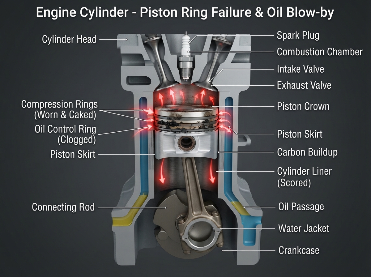 Engine Oil Burning Causes