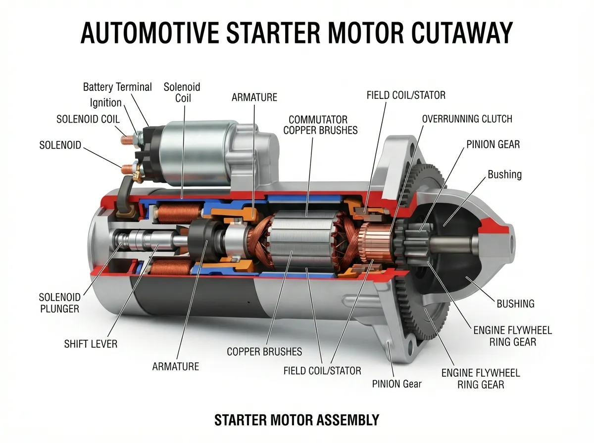 bad starter symptoms, car won’t start troubleshooting, starter clicking noise, starter motor, starter motor failure, starter motor failure symptoms, starter motor repair tips, starter motor replacement cost"Starter Motor Failure Symptoms: 9 Signs And Fixes:https://motoradvises.com/starter-motor-failure-symptoms/