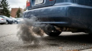black smoke symptom caused by dirty engine air filter