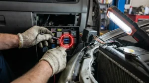 radiator fan fuse or relay failure causing overheating