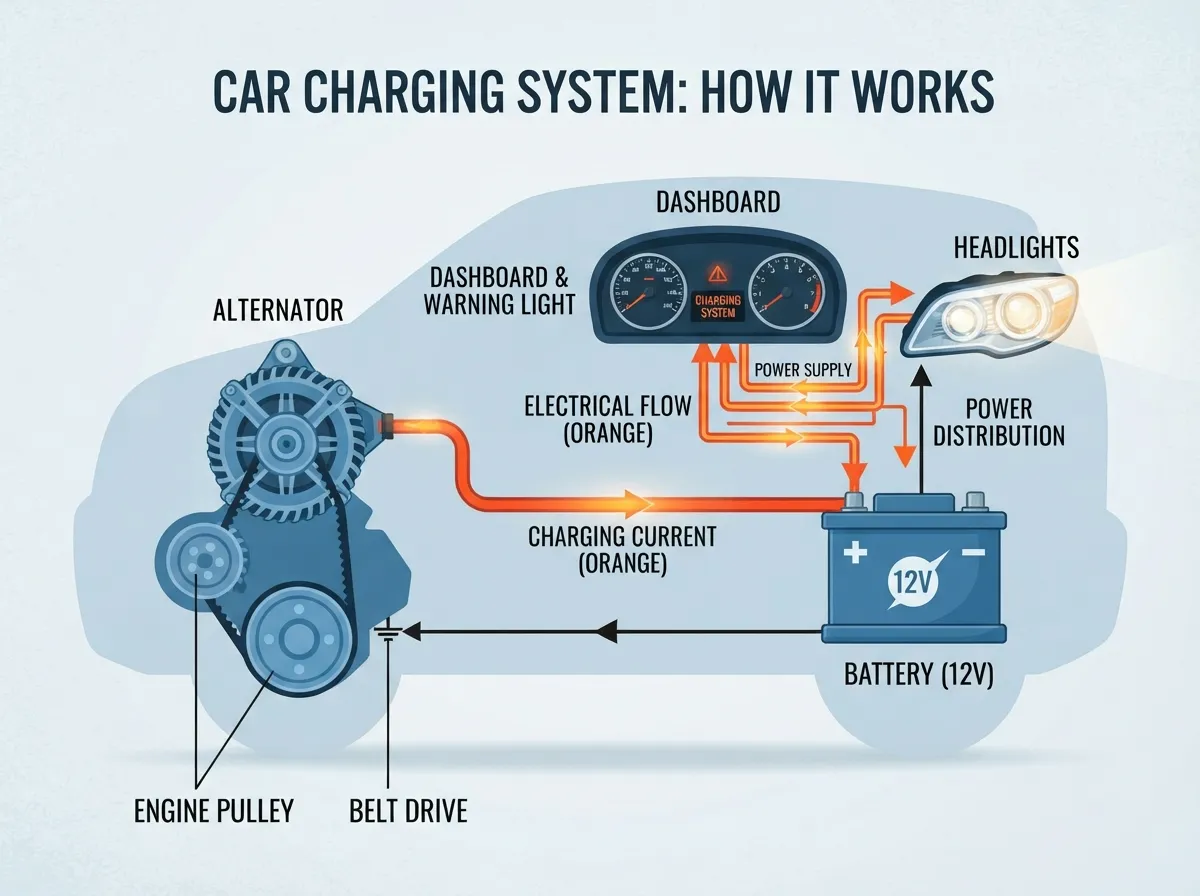 Car Alternator Failure Symptoms: Early Warning Signs 2026:https://motoradvises.com/car-alternator-failure-symptoms/alternator diagnosis, alternator noise, alternator warning lights, bad alternator signs, bad alternator symptoms, battery vs alternator, car alternator failure, charging system issues, dim headlights fix, when to replace alternator