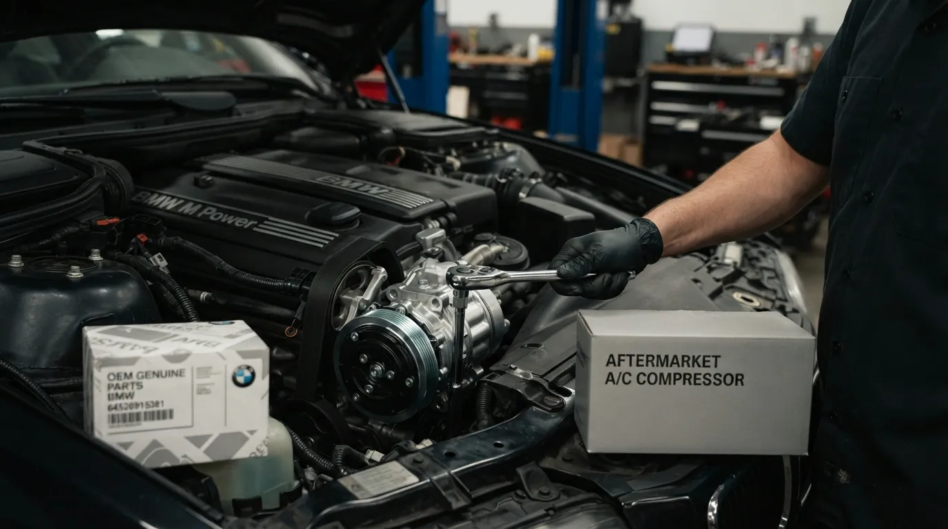 OEM vs aftermarket AC compressor comparison for reliability, cost, and performance