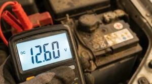 checking car battery voltage reading using multimeter