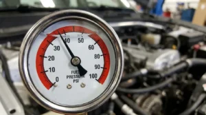 reading fuel pressure gauge results during testing