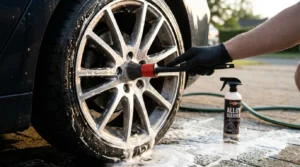 cleaning car wheels and tires for exterior maintenance