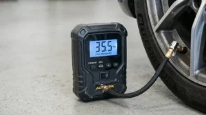 connecting air compressor hose to tire valve stem