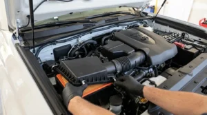 closing air filter housing after replacement