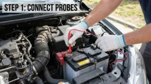 digital multimeter used for car battery testing
