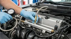 connecting fuel pressure gauge to fuel rail safely