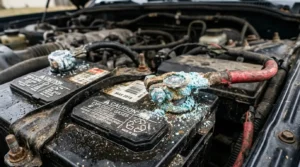 corroded battery terminals causing starting problems