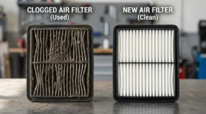 dirty vs clean engine air filter comparison for symptoms guide