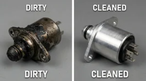 cleaning or replacing idle air control valve to fix idle problems