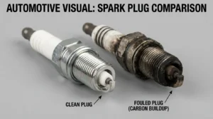 dirty and clean spark plug comparison guide