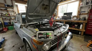 car battery maintainer charging and maintaining battery