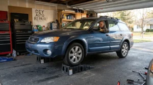 driving car slowly onto ramps safely step by step