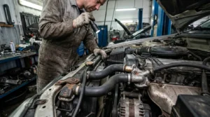 bad thermostat or clogged radiator causing coolant boiling