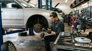 fixing grinding noise when braking brake repair process