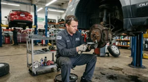 worn brake pads and rotors causing weak braking