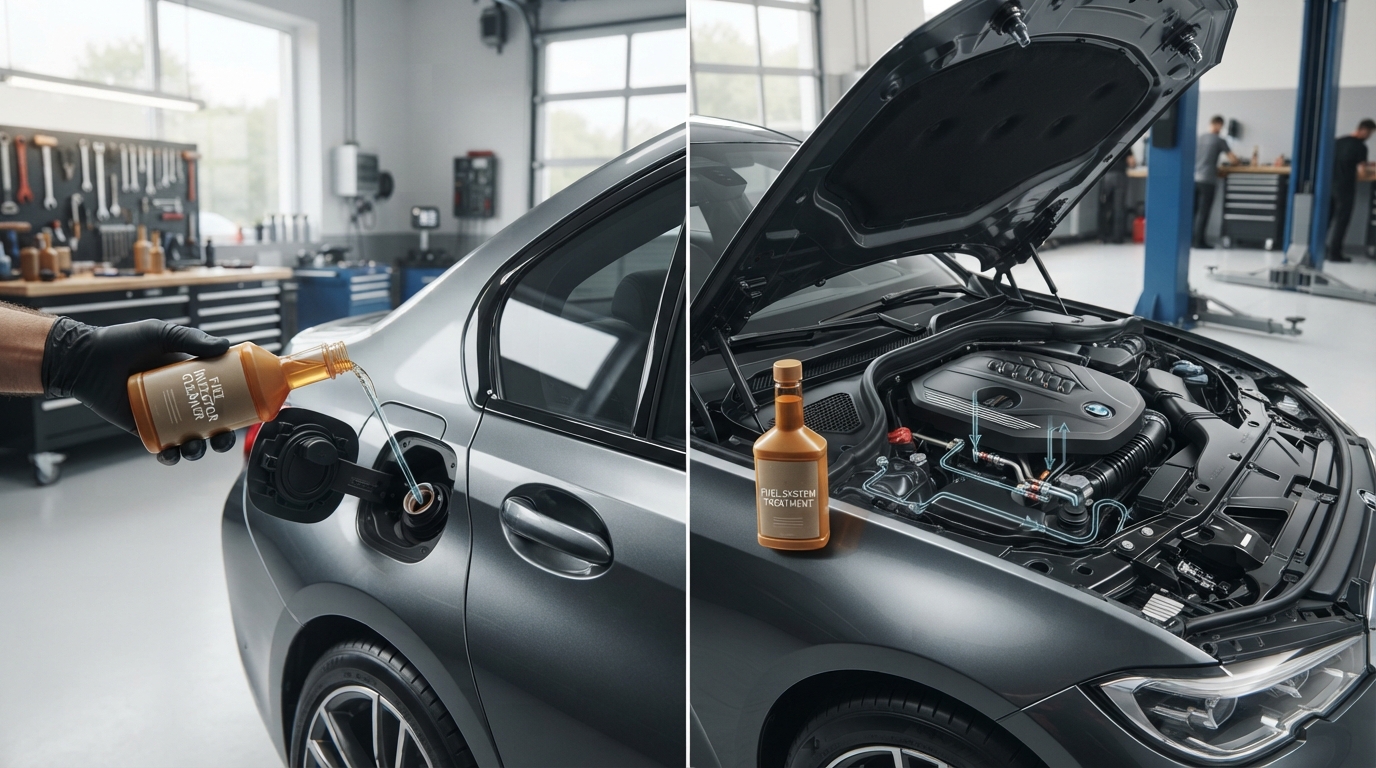 Fuel injector cleaner compared with a fuel additive for engine maintenance