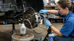 how a brake bleeder kit removes air from brake lines