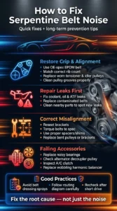 How to Fix Serpentine Belt Noise (Quick Fixes & Prevention)