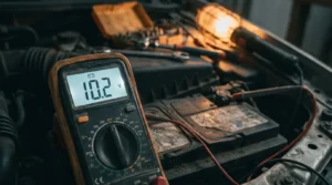 low car battery voltage reading on multimeter