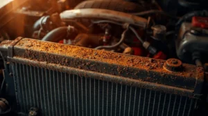 damaged radiator causing overheating problems in car