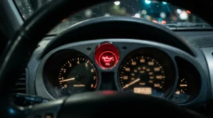 low oil warning light caused by engine oil leak