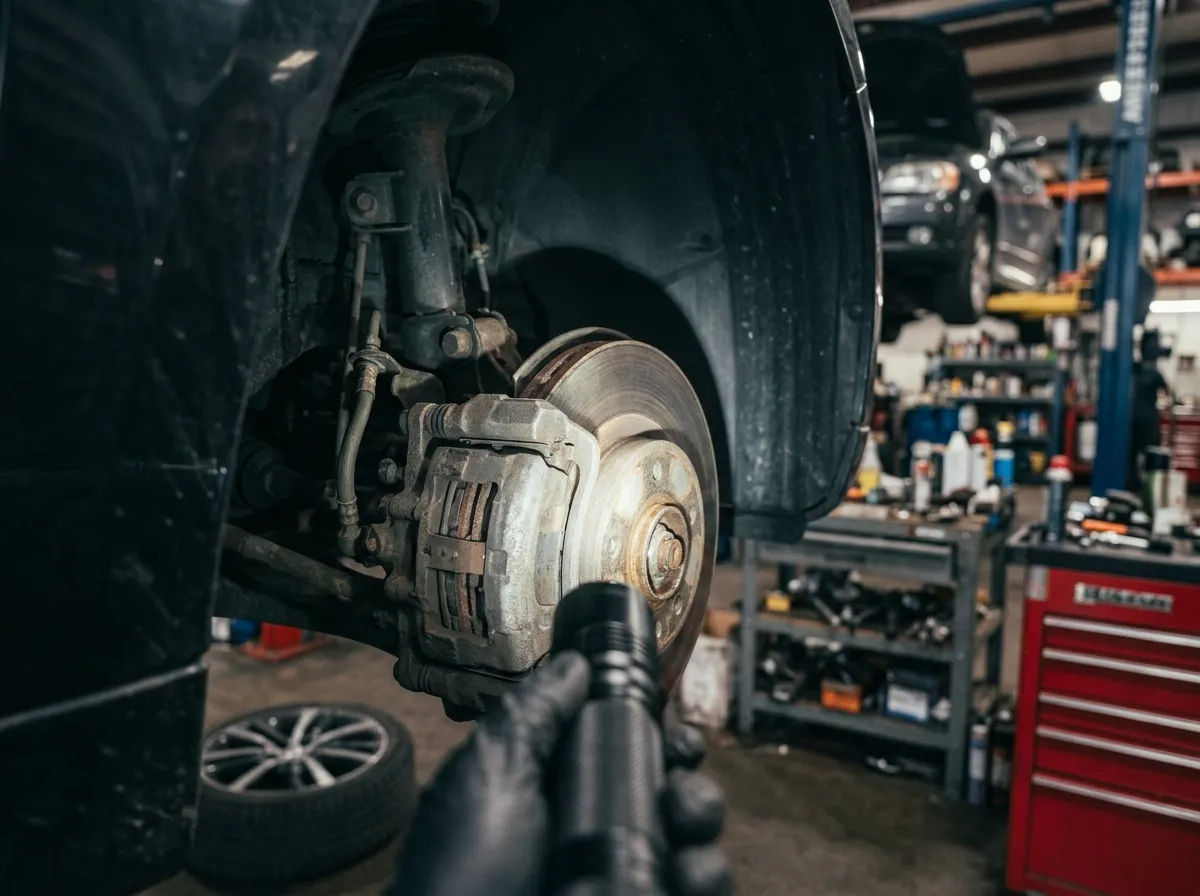 Brake Grinding Noise Causes: 7 Common Fixes:https://motoradvises.com/brake-grinding-noise-causes/"brake grinding fix, brake grinding noise, brake grinding noise causes, brake noise diagnosis, car brake repair tips, grinding noise when braking, how to stop brake grinding, rotor grinding noise, worn brake pads symptoms"