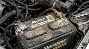old weak car battery causing frequent discharge problem