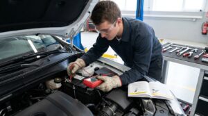 safe way to use multimeter on car battery terminals