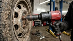 using impact wrench for removing wheel lug nuts