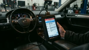 reading error codes using car scan tool obd2 scanner