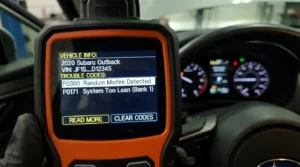 reading engine trouble codes using diagnostic scan tool