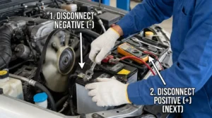 starting dead car battery using portable jump starter