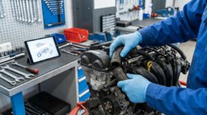 repairing engine vacuum leak by replacing hose