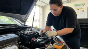 safe way to use multimeter on car battery terminals