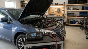 using smart charger to maintain car battery charge