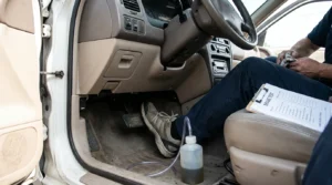 testing brake pedal after using brake bleeder kit